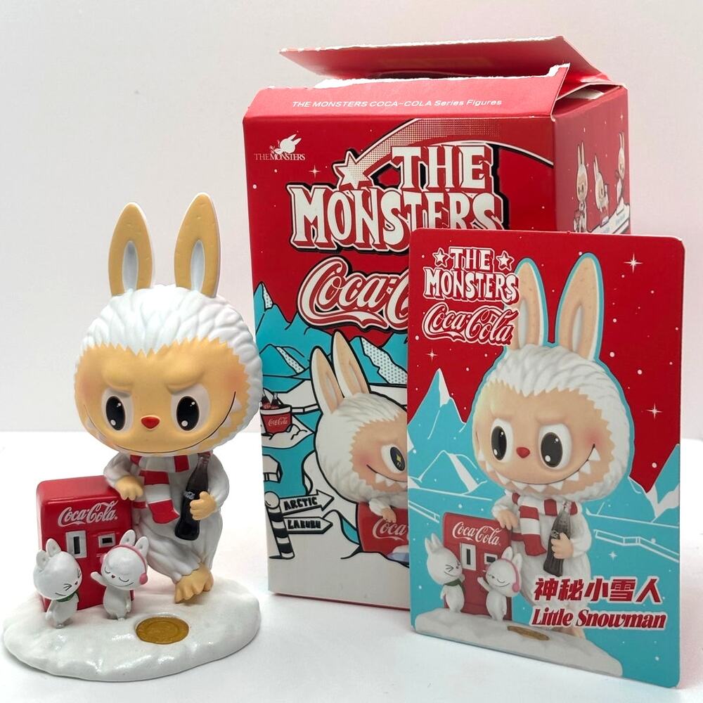 Authentic Pop Mart The Monsters Labubu X Coca-Cola, Little Snowman Figure - New